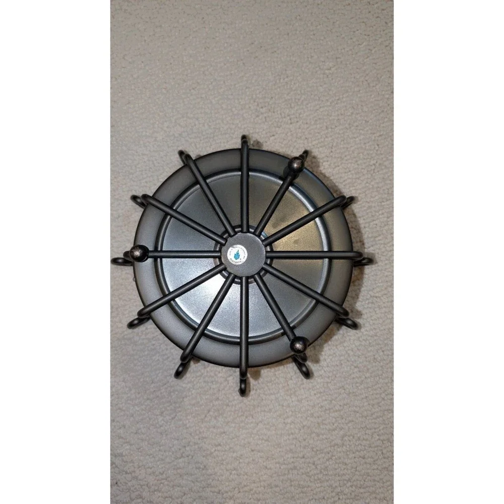 PartyLite Cordova Bronze Metal Scroll Footed Candle Holder 7” x  3”
